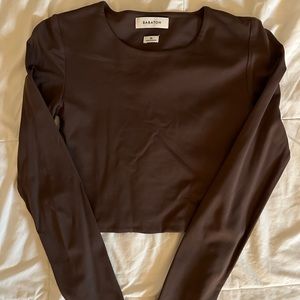 Aritzia Babaton Brown Long Sleeve